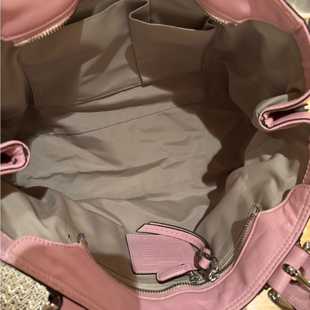 Coach SoHo Pink Shoulder Bag with Cherry Charm - Picture 10 of 12